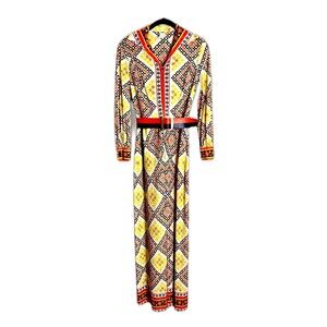 VTG 60s 70s Women’s Boho Whimsy Festival Dopamime Funky Maxi Dress Size 6